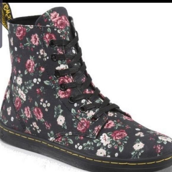Dr Martens Hackney floral canvas boots sz 6 - Picture 1 of 5